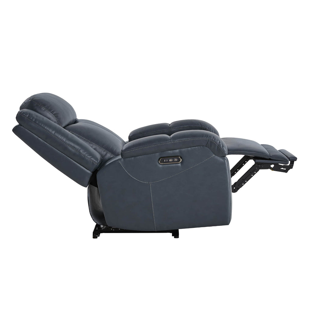 Isaac Genuine Leather Wall Hugger Power Recliner with Power Headrest