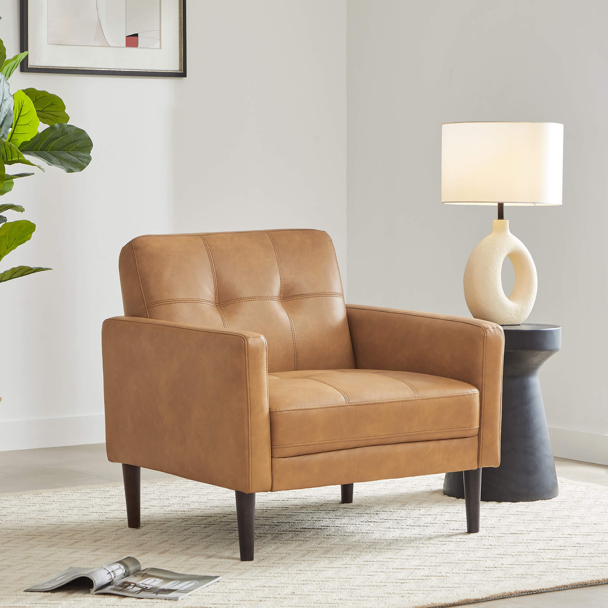 Lucas Mid-Century Accent Chair