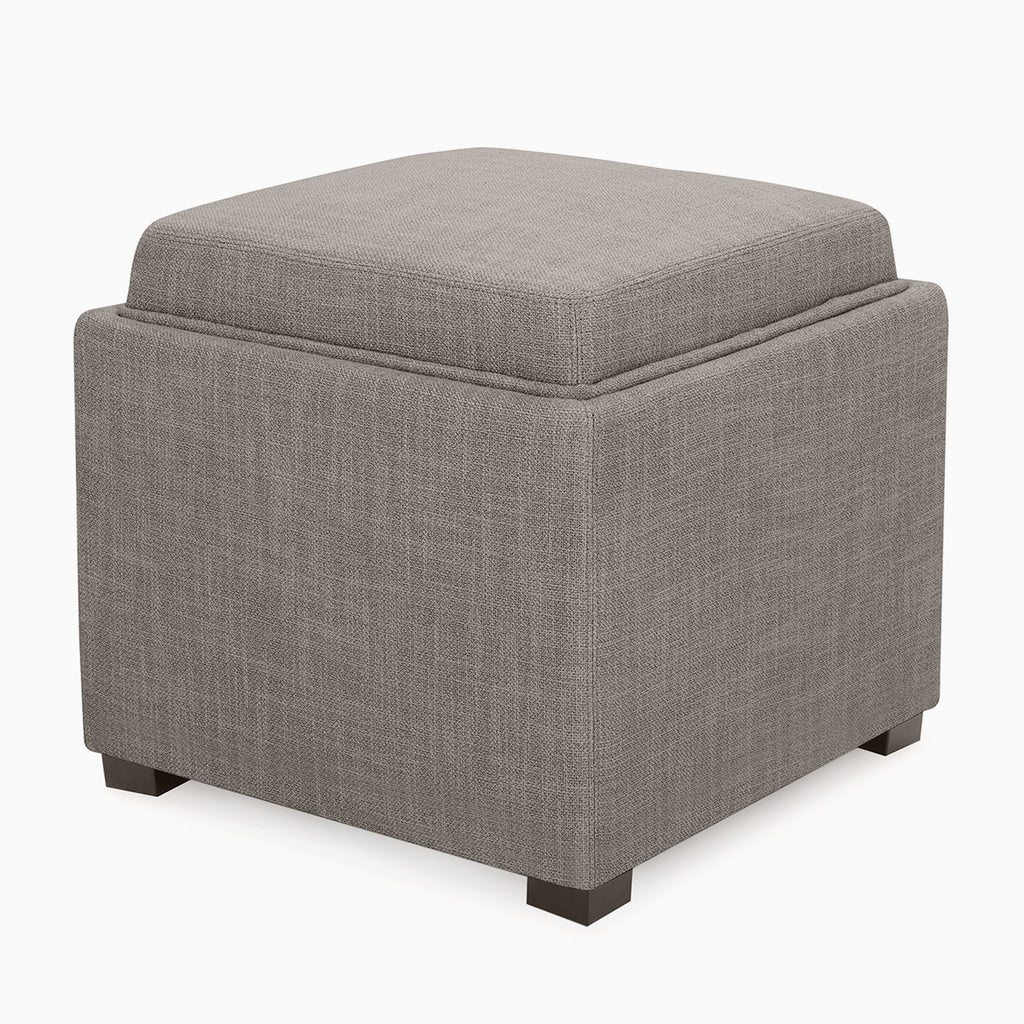 Cube Storage Ottoman - Fabric & Leather
