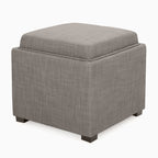 Cube Storage Ottoman - Fabric & Leather