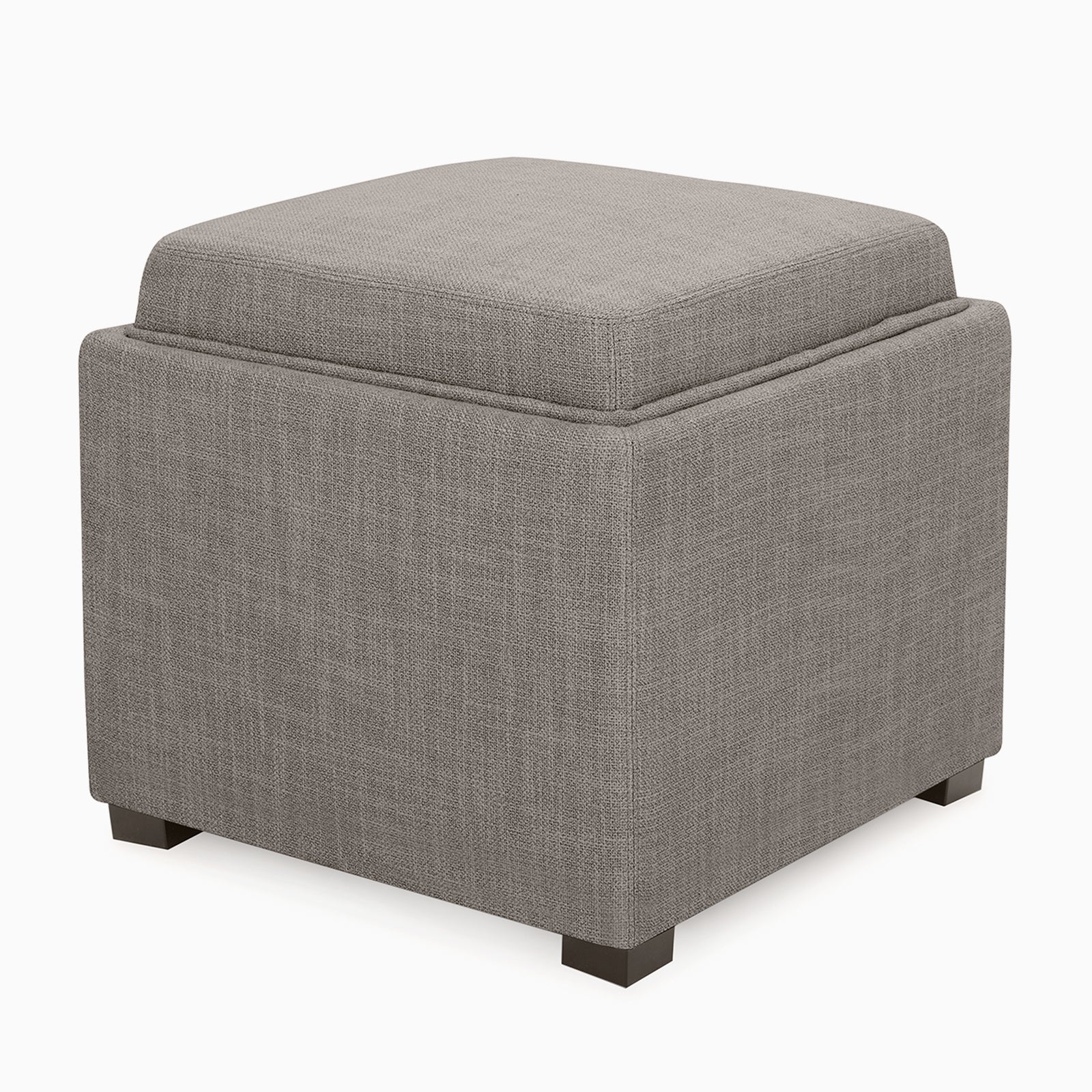 Cube Storage Ottoman - Fabric & Leather