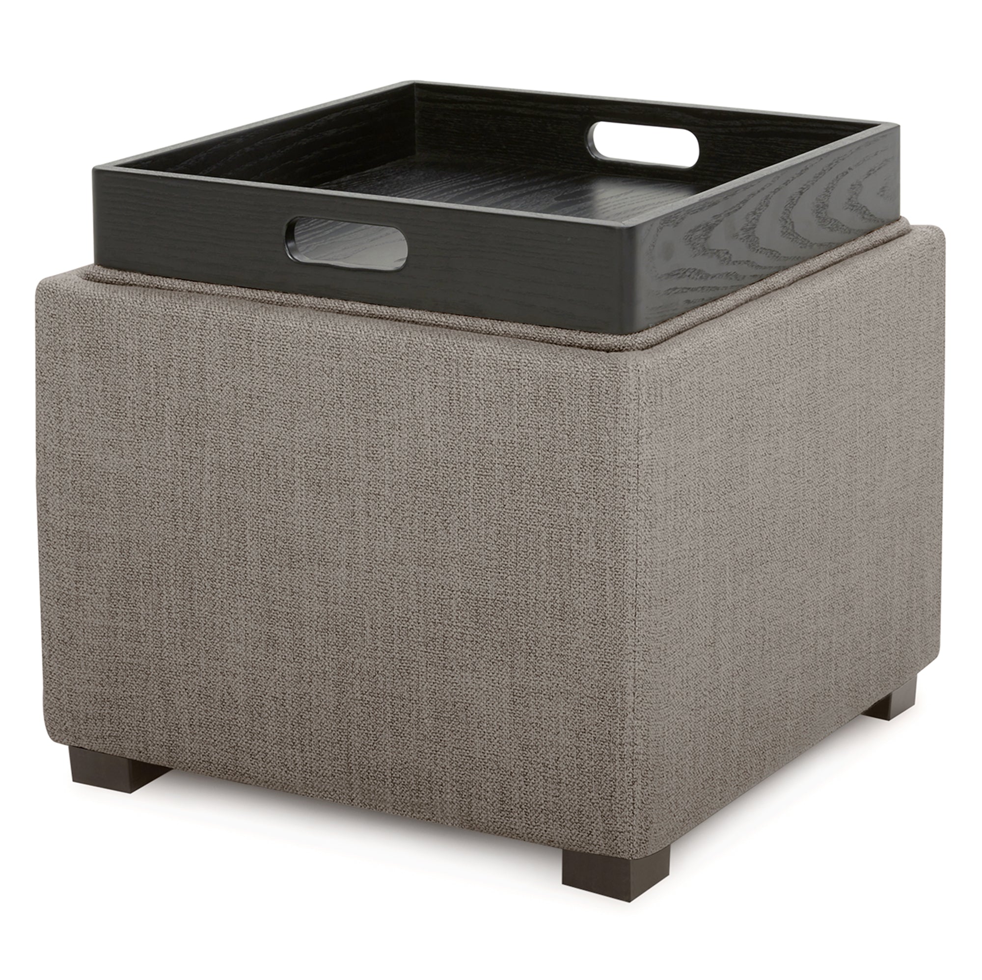 Cube Storage Ottoman - Fabric & Leather