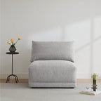 Josie Performance Boucle Ottoman / Armless Chair