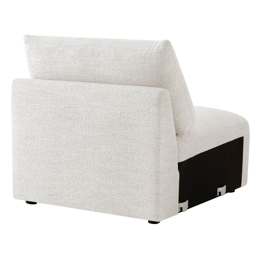 Josie Performance Boucle Ottoman / Armless Chair