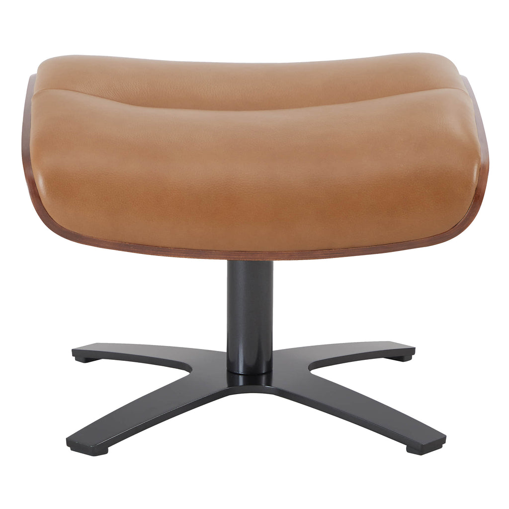 Elvin Genuine Leather Recliner Lounge Chair & Ottoman