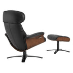 Elvin Genuine Leather Recliner Lounge Chair & Ottoman