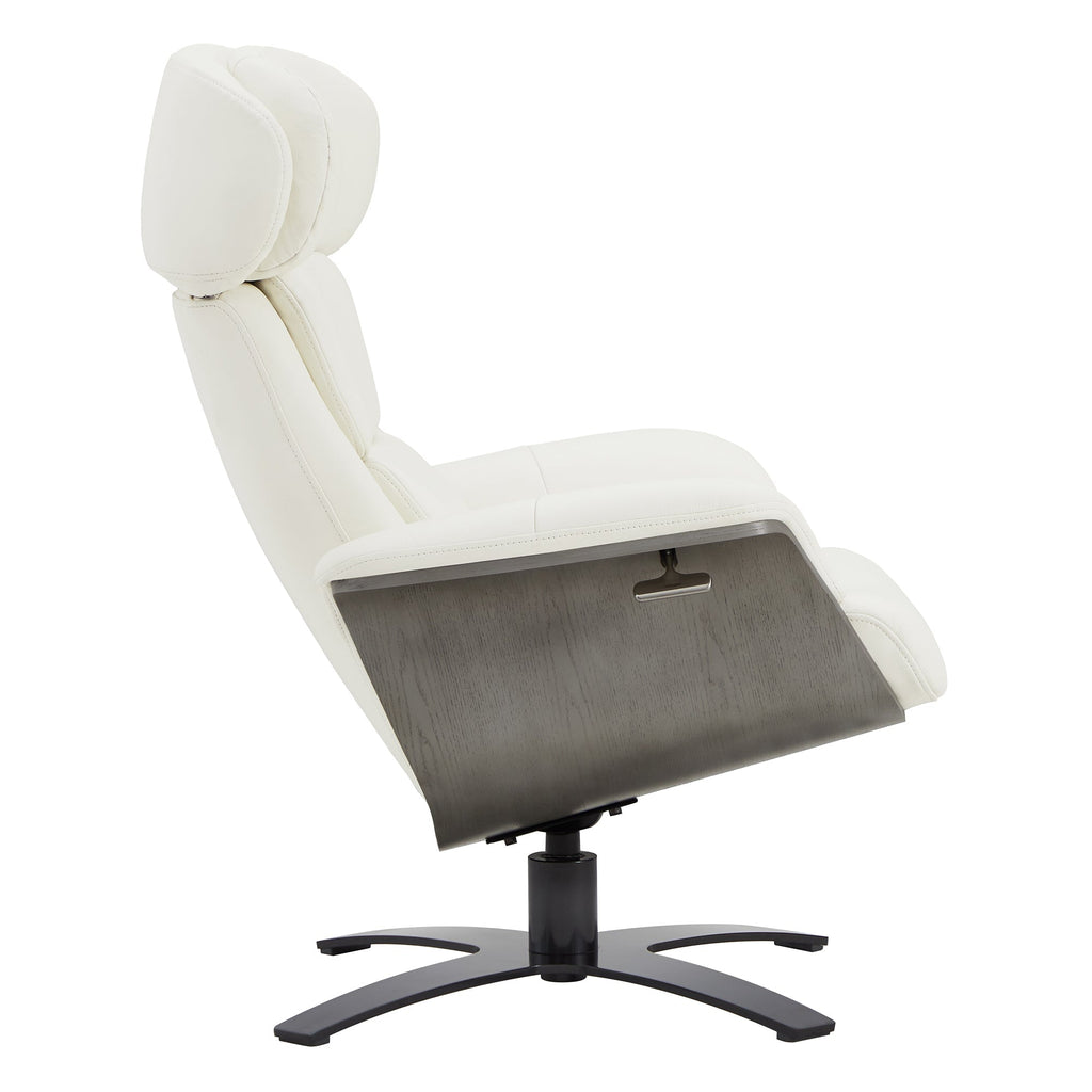 Elvin Genuine Leather Recliner Lounge Chair & Ottoman