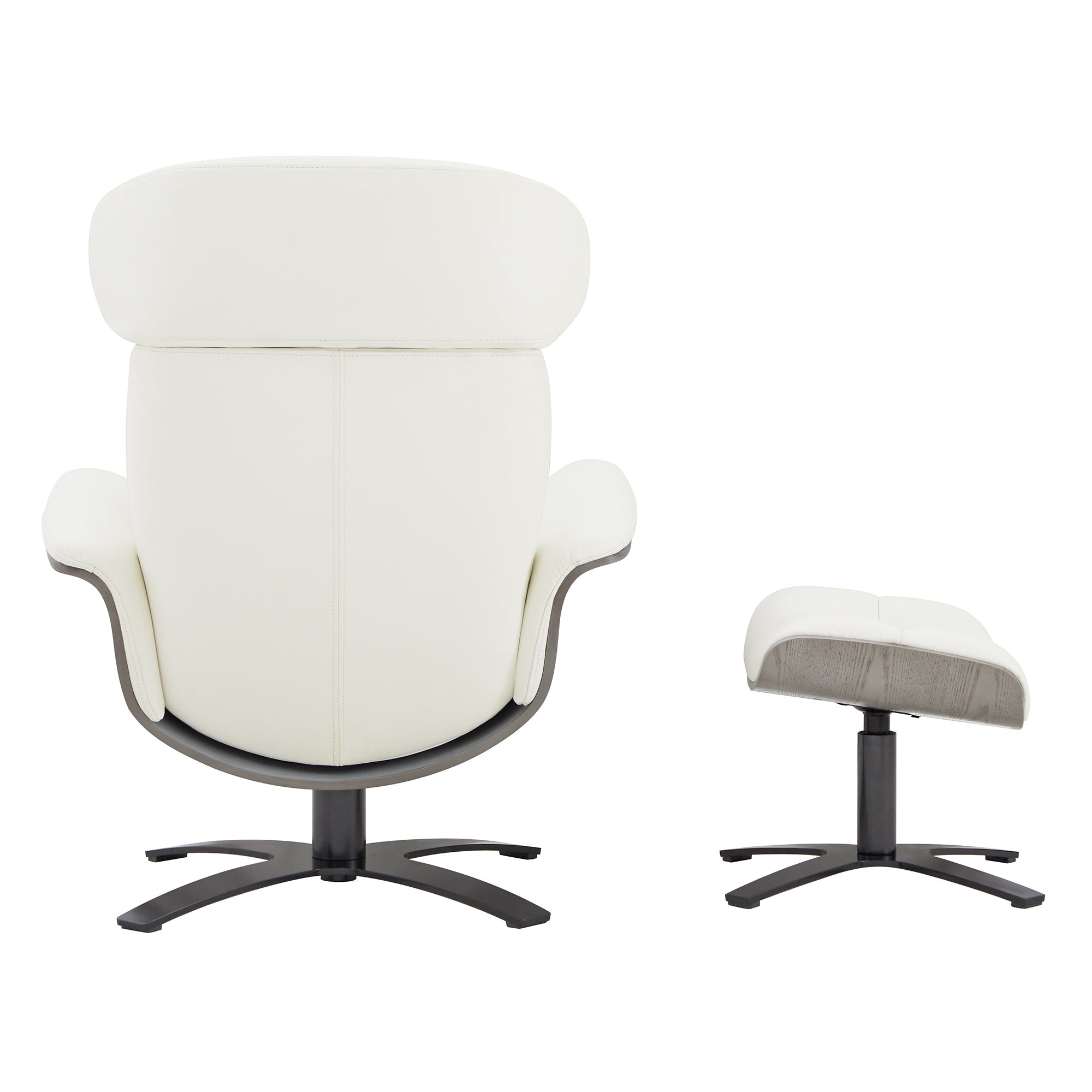 Elvin Genuine Leather Recliner Lounge Chair & Ottoman