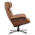 Elvin Genuine Leather Recliner Lounge Chair & Ottoman
