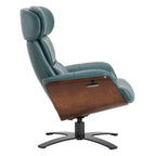 Elvin Genuine Leather Recliner Lounge Chair & Ottoman
