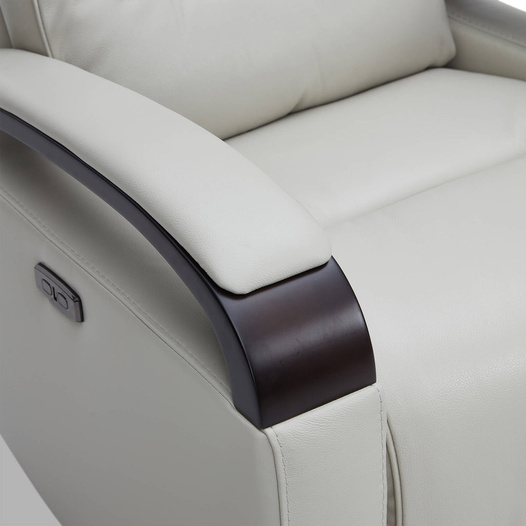 Gentry Leather Power Swivel Glider Recliner with Charging Port