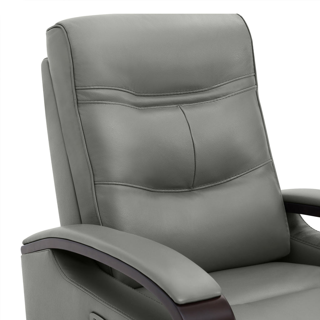 Gentry Leather Power Swivel Glider Recliner with Charging Port