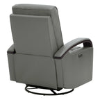 Gentry Leather Power Swivel Glider Recliner with Charging Port