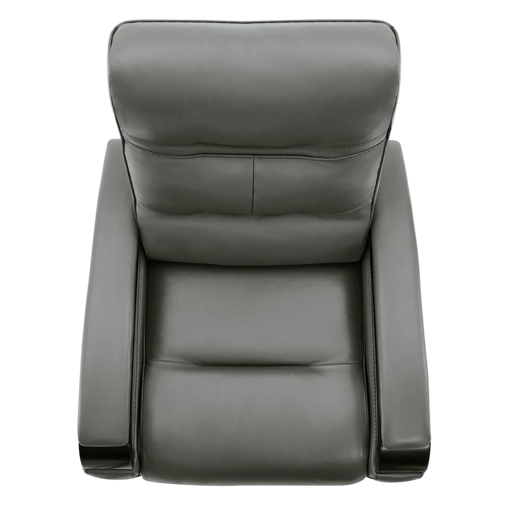 Gentry Leather Power Swivel Glider Recliner with Charging Port