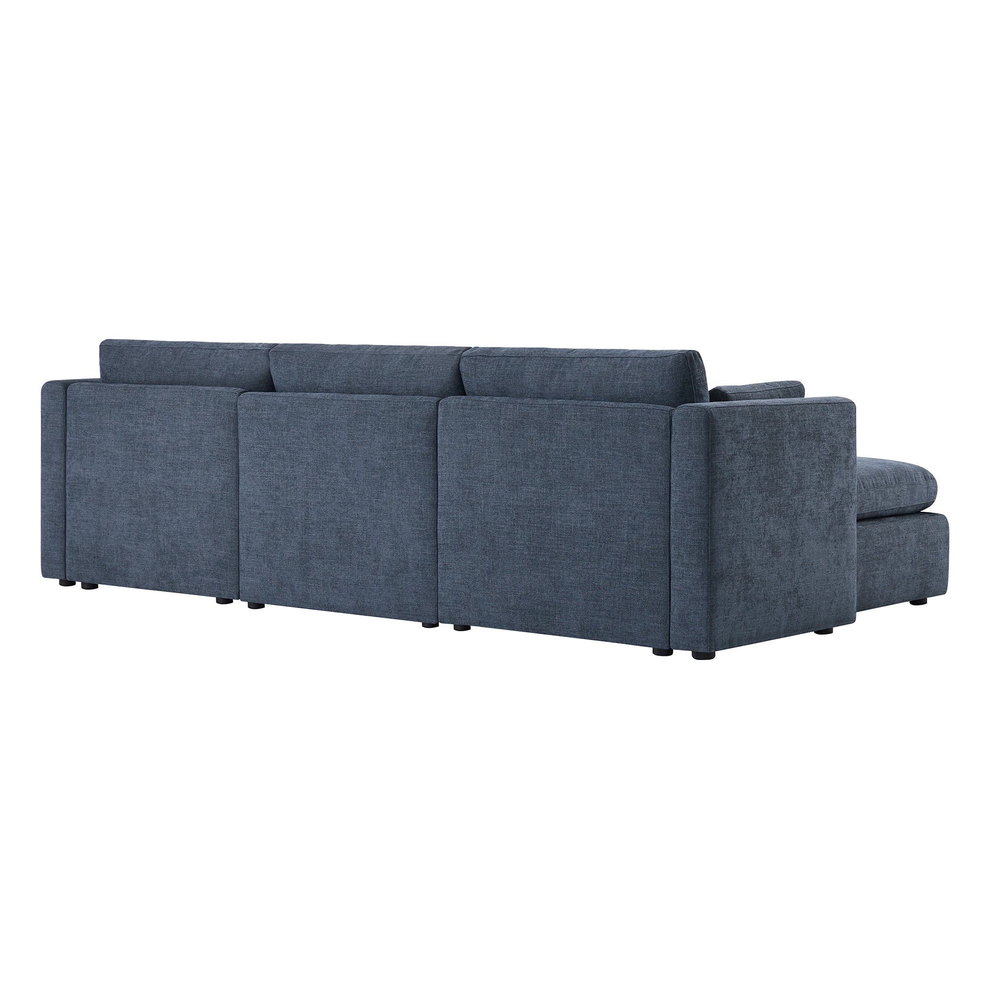 Delaney 4-Seat Modular Sofa Chaise with Storage Ottoman