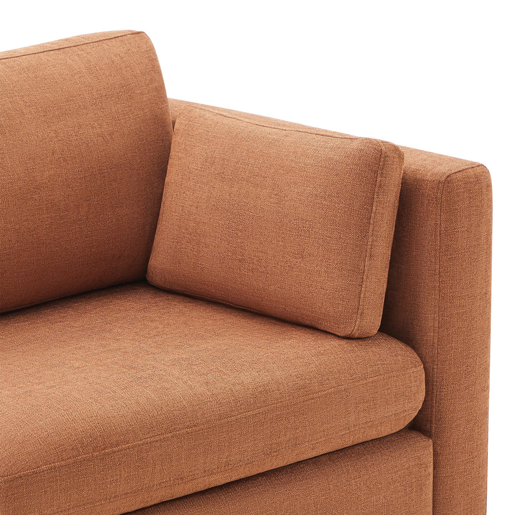 Delaney 4-Seat Modular Sofa Chaise with Storage Ottoman