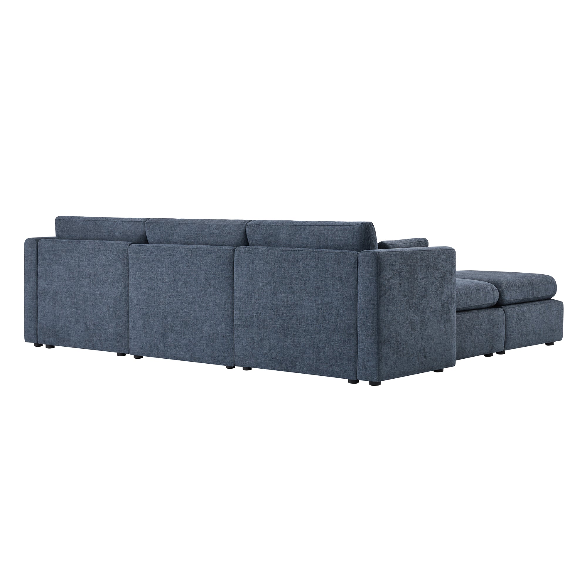 Delaney 5-Seat Modular Sofa Chaise with Storage Ottomans