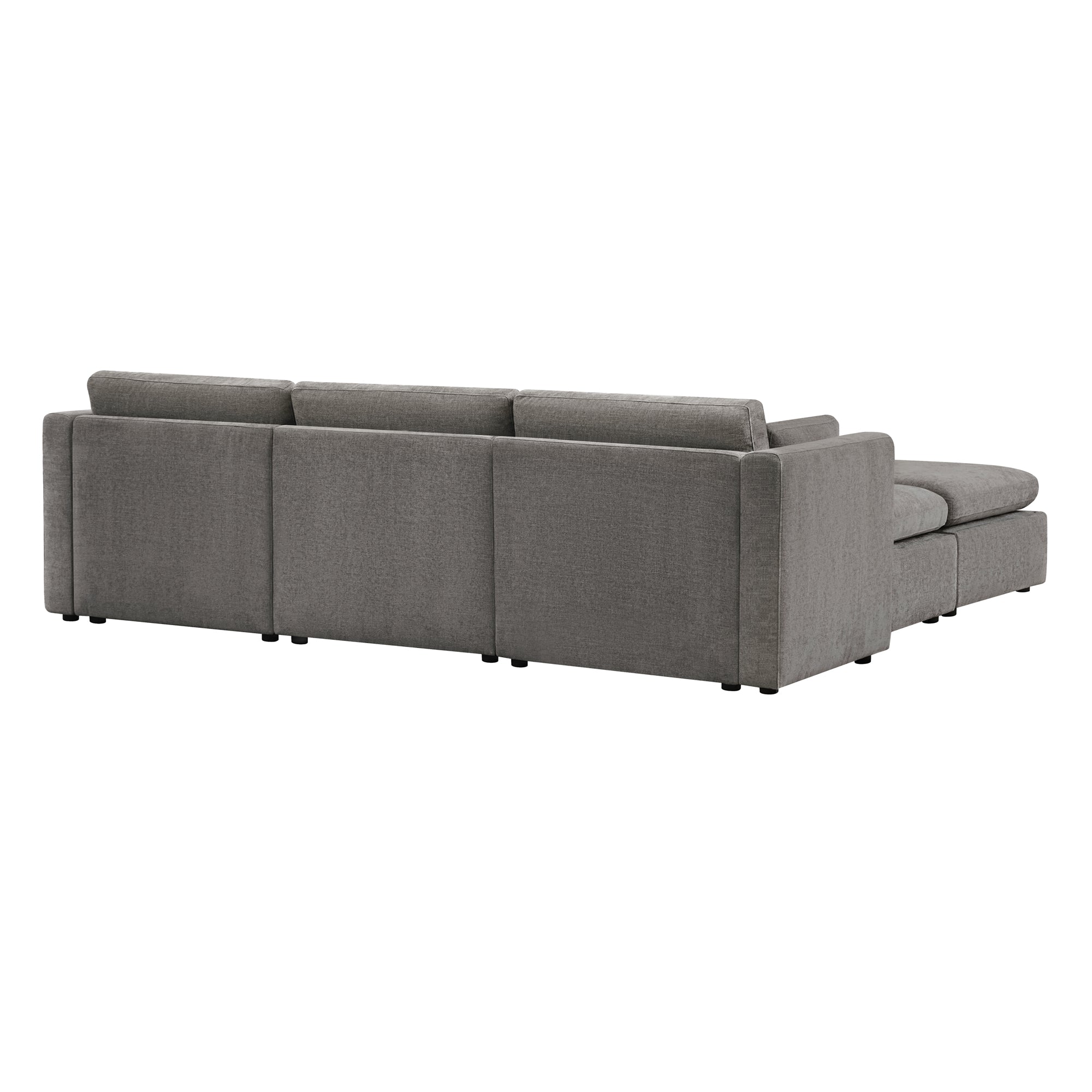 Delaney 5-Seat Modular Sofa Chaise with Storage Ottomans
