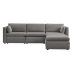 Delaney 5-Seat Modular Sofa Chaise with Storage Ottomans