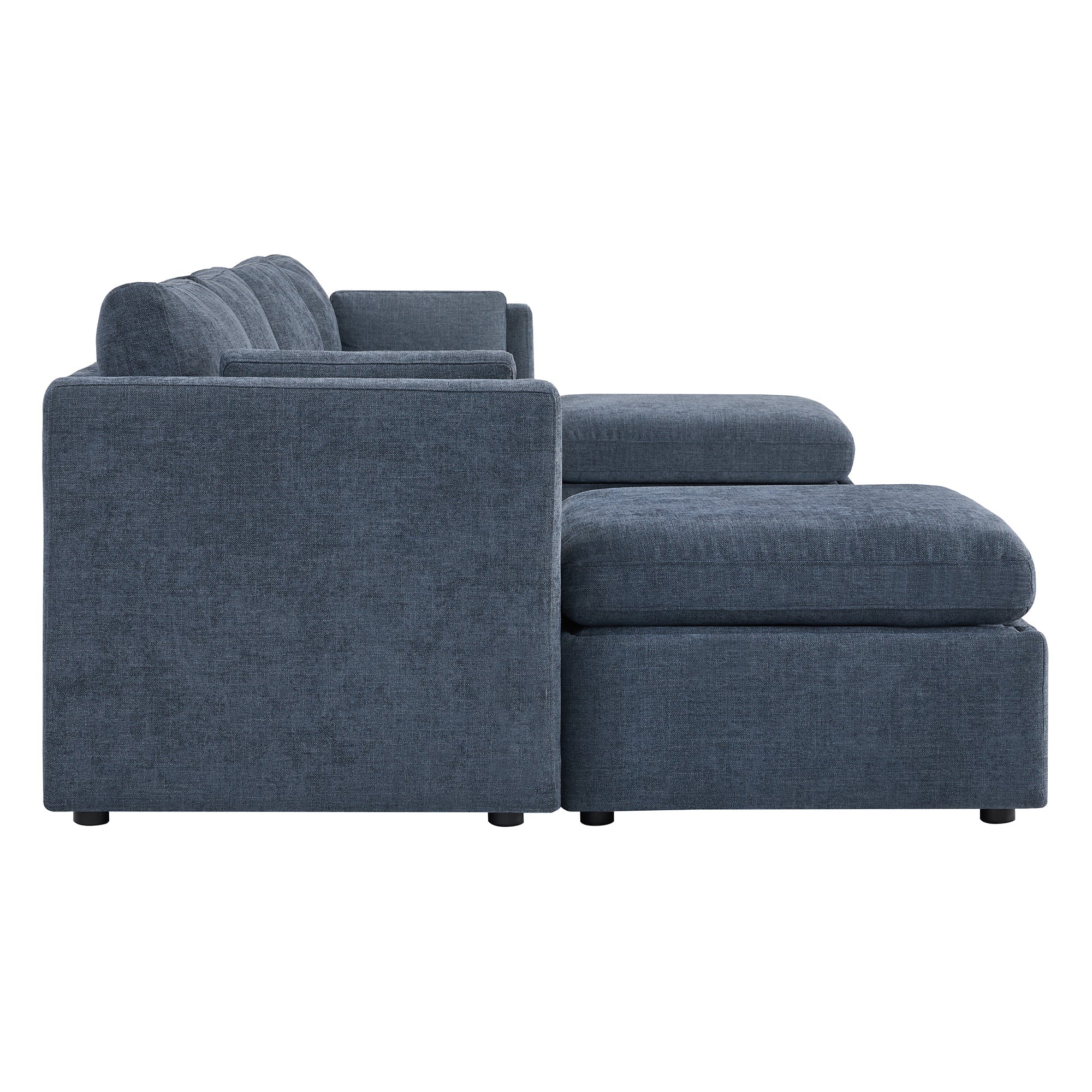 Delaney 6-Seat Modular Sofa Chaise with Storage Ottomans