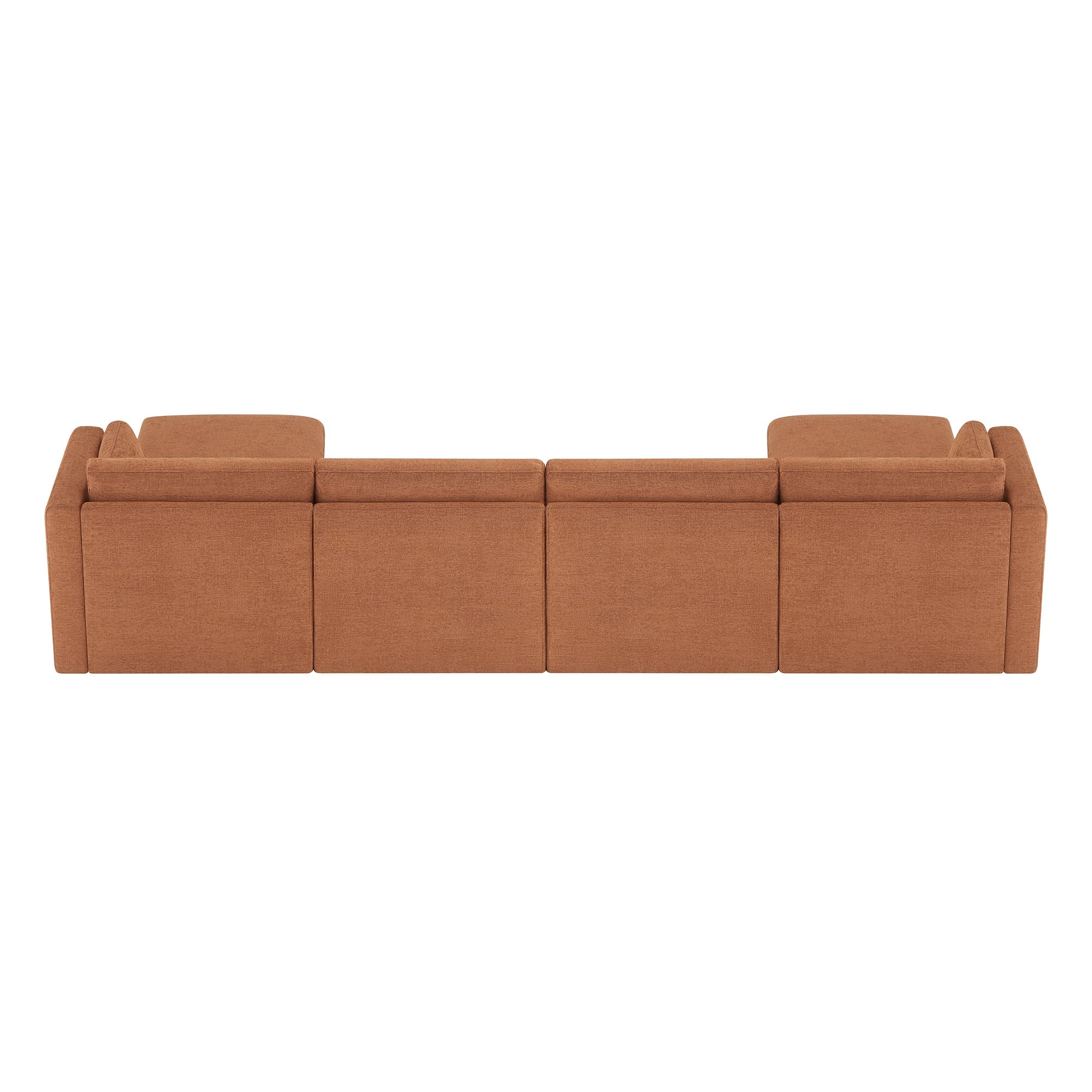 Delaney 6-Seat Modular Sofa Chaise with Storage Ottomans
