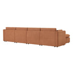 Delaney 6-Seat Modular Sofa Chaise with Storage Ottomans