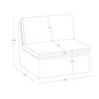 Delaney Modular Armless Chair / 2-Seat Armless Sofa