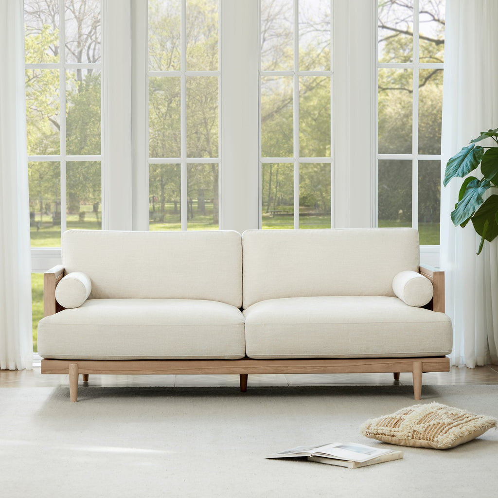 Julane Modern 3-Seater Cane Sofa (78.75'')