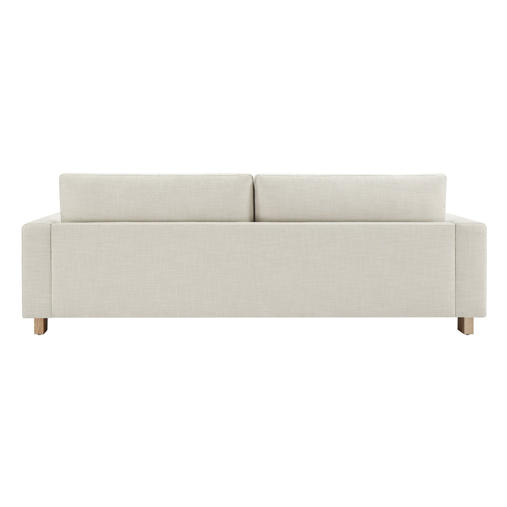 Keaton Performance Fabric 3-Seater Sofa with Ash Wood Base (99'')