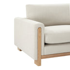 Keaton Performance Fabric 3-Seater Sofa with Ash Wood Base (99'')