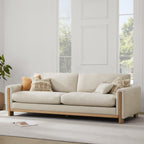 Keaton Performance Fabric 3-Seater Sofa with Ash Wood Base (99'')