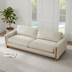 Keaton Performance Fabric 3-Seater Sofa with Ash Wood Base (99'')